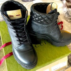 GUCCI AUTHENTIC BLACK BOOTIES - Apollo/TE.GG Supreme/NAP.SAMOA Black-Black - 37